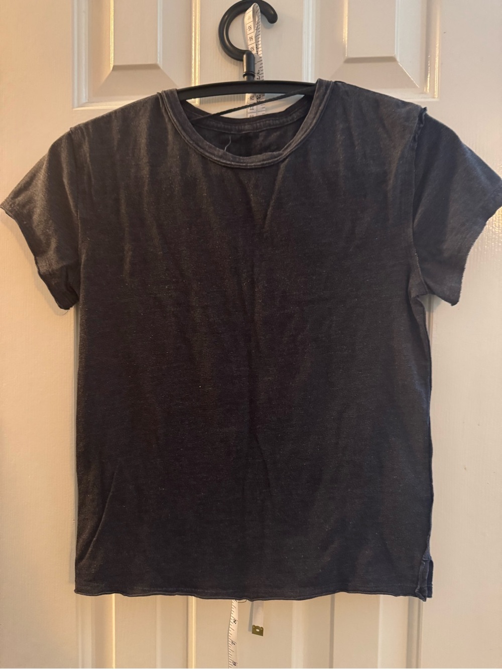 Free People Womens We The Free Nova Tee Short Sleeve Dark Gray Size XS